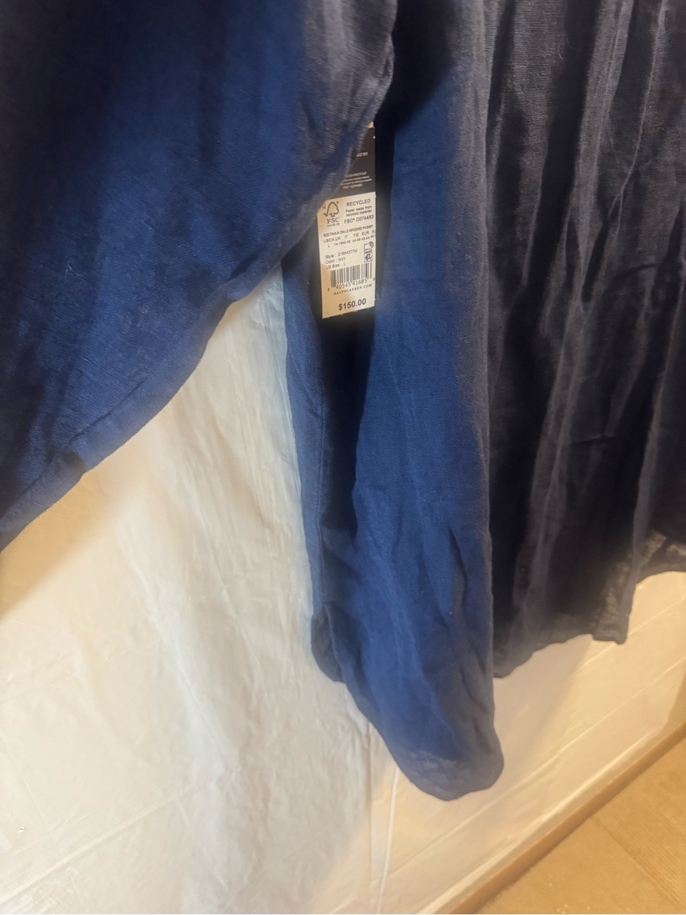 Polo by Ralph Lauren Navy Dress with Yellow Logo - Picture 2 of 8